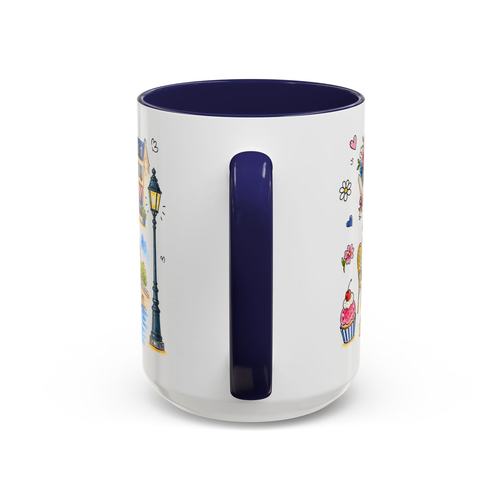 Paris Travel Mug | European City Souvenir Accent Coffee Mug | 11oz 15oz Ceramic Cup