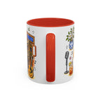 Nashville Illustrated Travel Mug | City Souvenir Accent Coffee Mug | 11oz 15oz Ceramic Cup