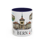 Bern Illustrated Travel Mug | City Souvenir Accent Coffee Mug | 11oz 15oz Ceramic Cup