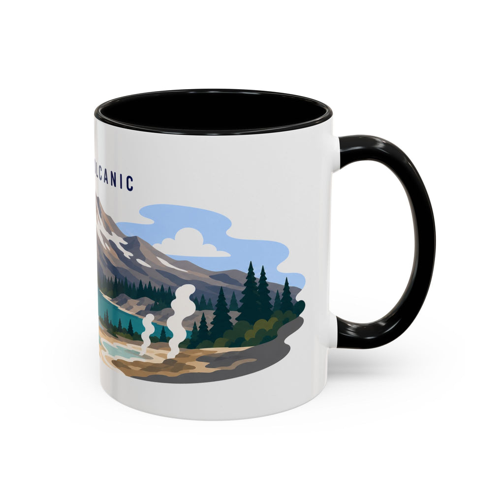 Lassen Volcanic National Park Coffee Mug | Solid Color Block Park Souvenir | 11oz 15oz Accent Mug