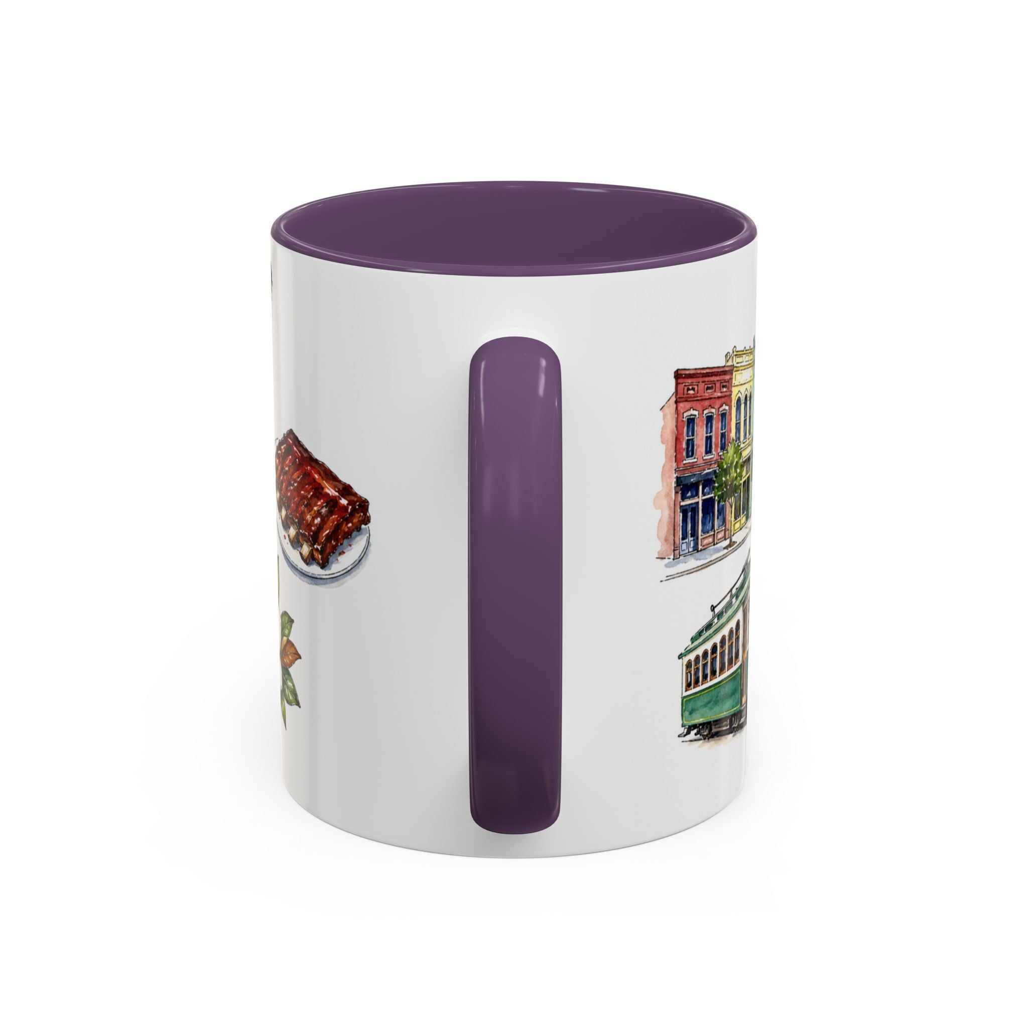Memphis Illustrated Travel Mug | City Souvenir Accent Coffee Mug | 11oz 15oz Ceramic Cup
