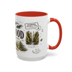 Redwood National Park Coffee Mug | California Coastal Forest Hiking Gift | Accent Color Ceramic 11oz 15oz