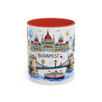 Budapest Travel Mug | European City Souvenir Accent Coffee Mug | 11oz 15oz Ceramic Cup