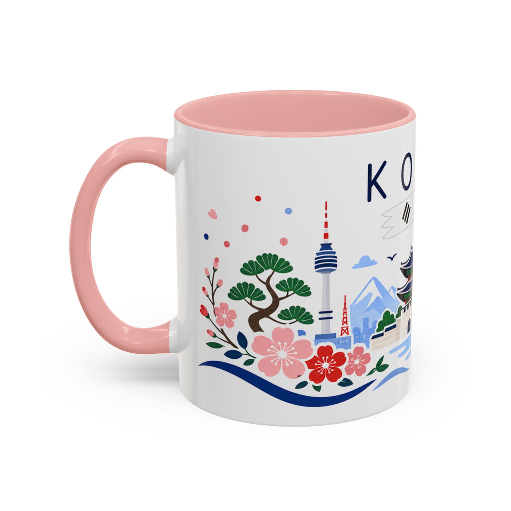 South Korea Coffee Mug | Travel Souvenir Accent Mug | Country Gift Ceramic Cup 11oz 15oz