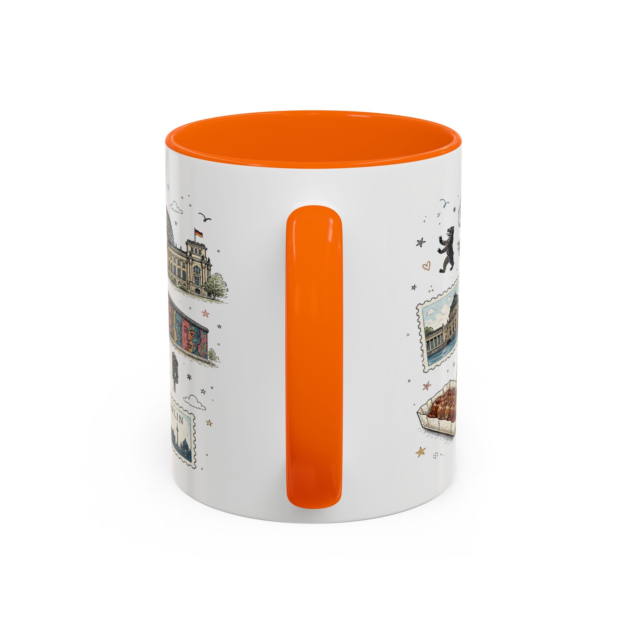 Berlin Coffee Mug | Germany Souvenir Travel Gift | Accent Color Ceramic 11oz 15oz