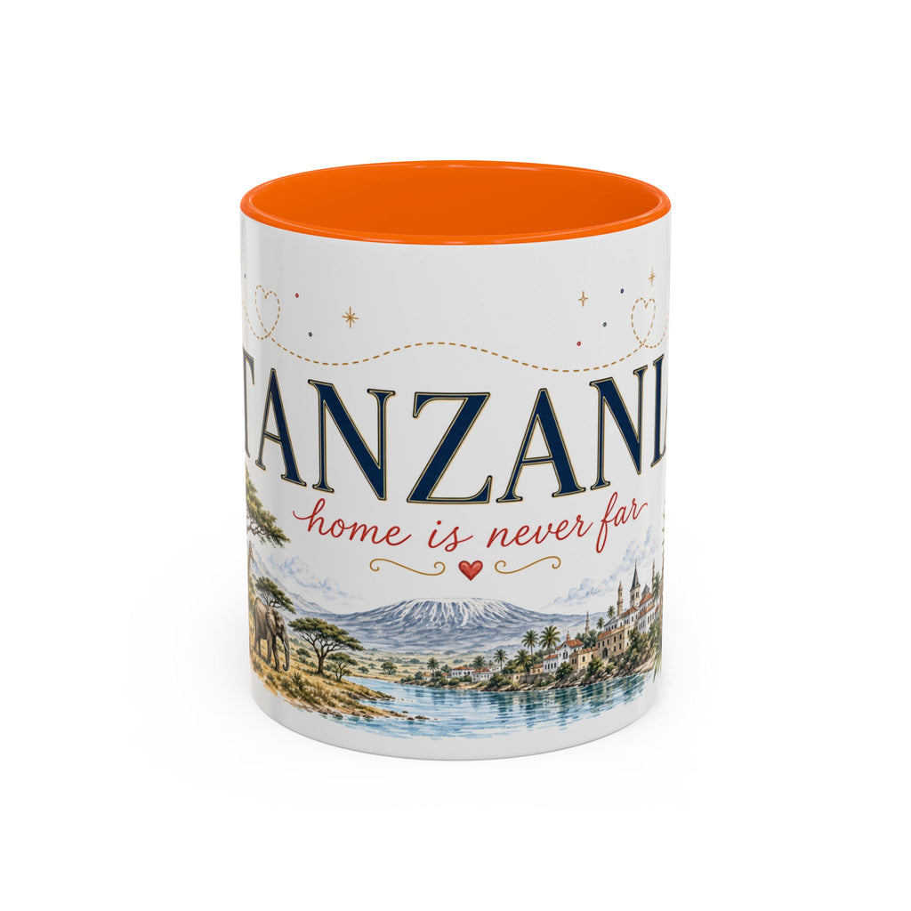 Tanzania Home Country Mug | Moving Away Gift | Long Distance Friendship | 11 oz 15 oz Accent Mug