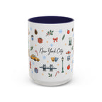 New York City Christmas Mug | Watercolor City Souvenir | Ceramic Coffee Cup