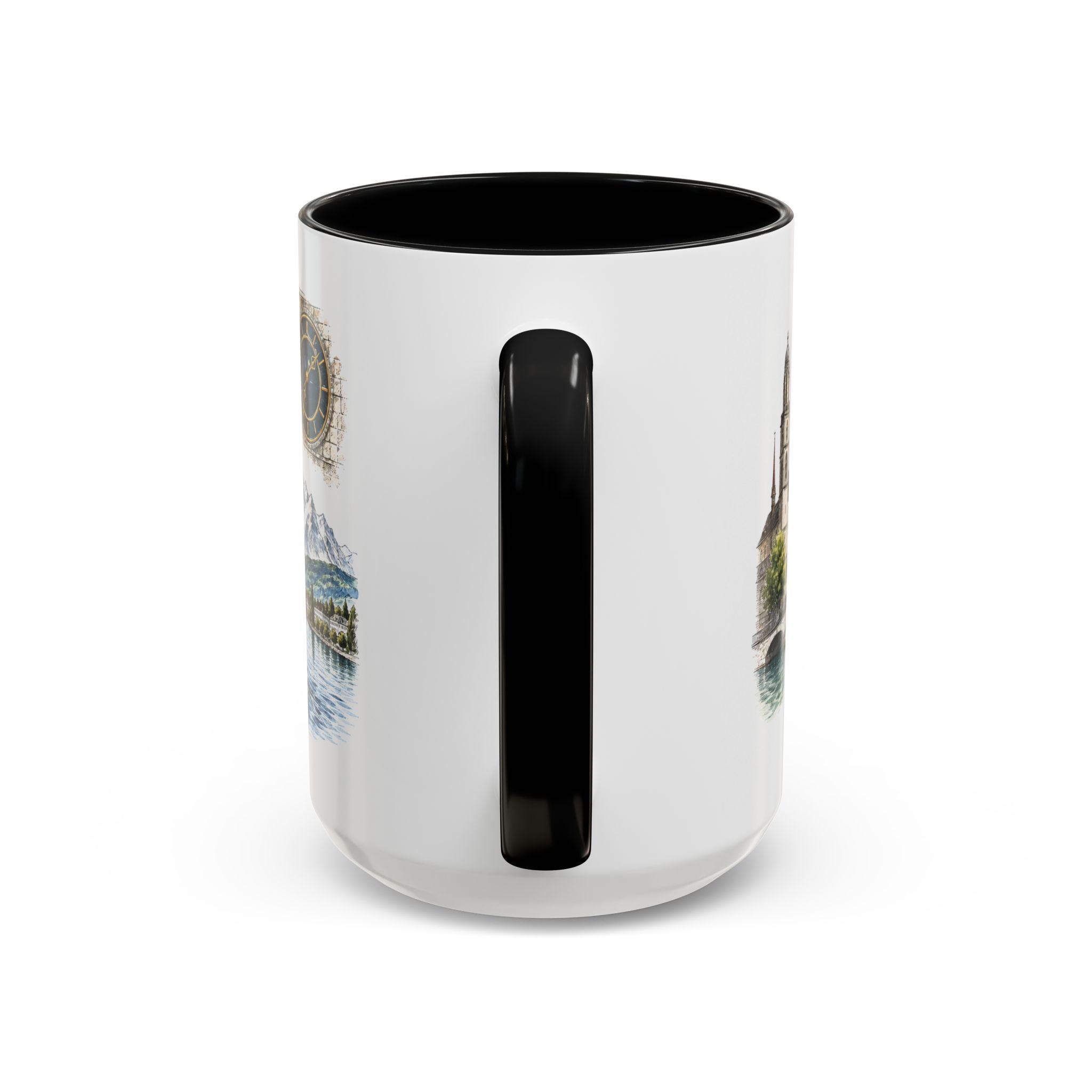Zurich Coffee Mug | Switzerland Travel Souvenir | Vintage Illustrated City Gift | 11 oz 15 oz Accent Mug