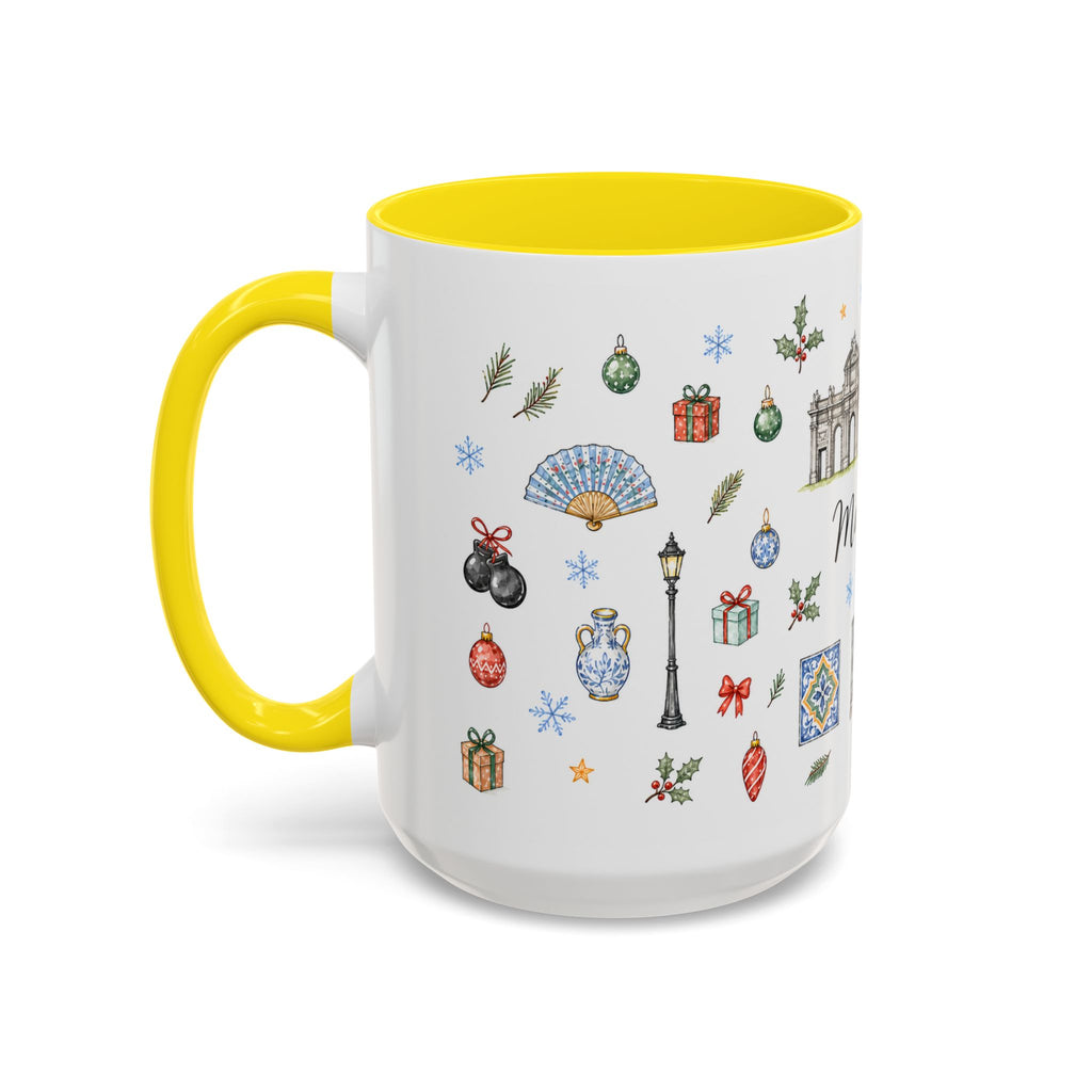 Madrid Christmas Mug | Watercolor City Souvenir, Travel Memories, Ceramic Coffee Cup