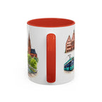 Frankfurt Illustrated Travel Mug | City Souvenir Accent Coffee Mug | 11oz 15oz Ceramic Cup