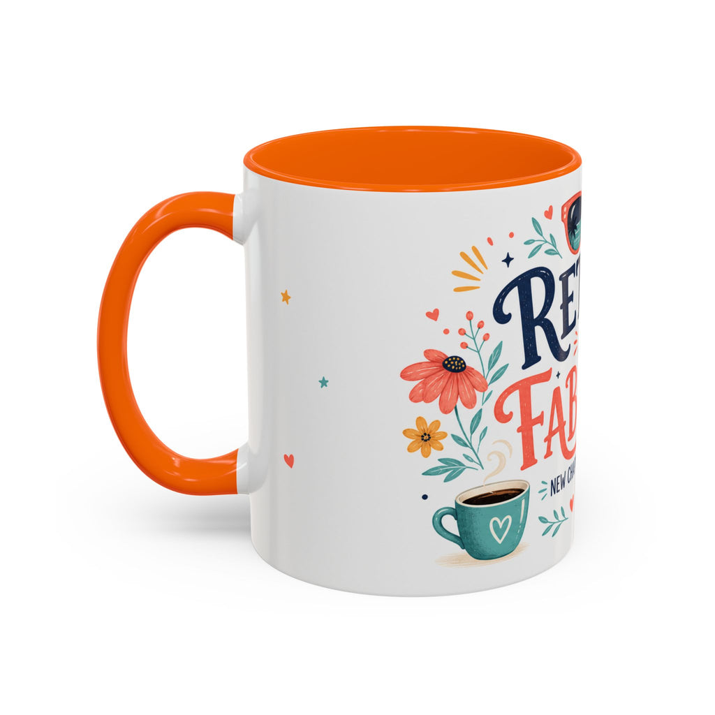 Retired And Fabulous Coffee Mug | Retirement Gift For Women Men | Accent Color Ceramic 11oz 15oz