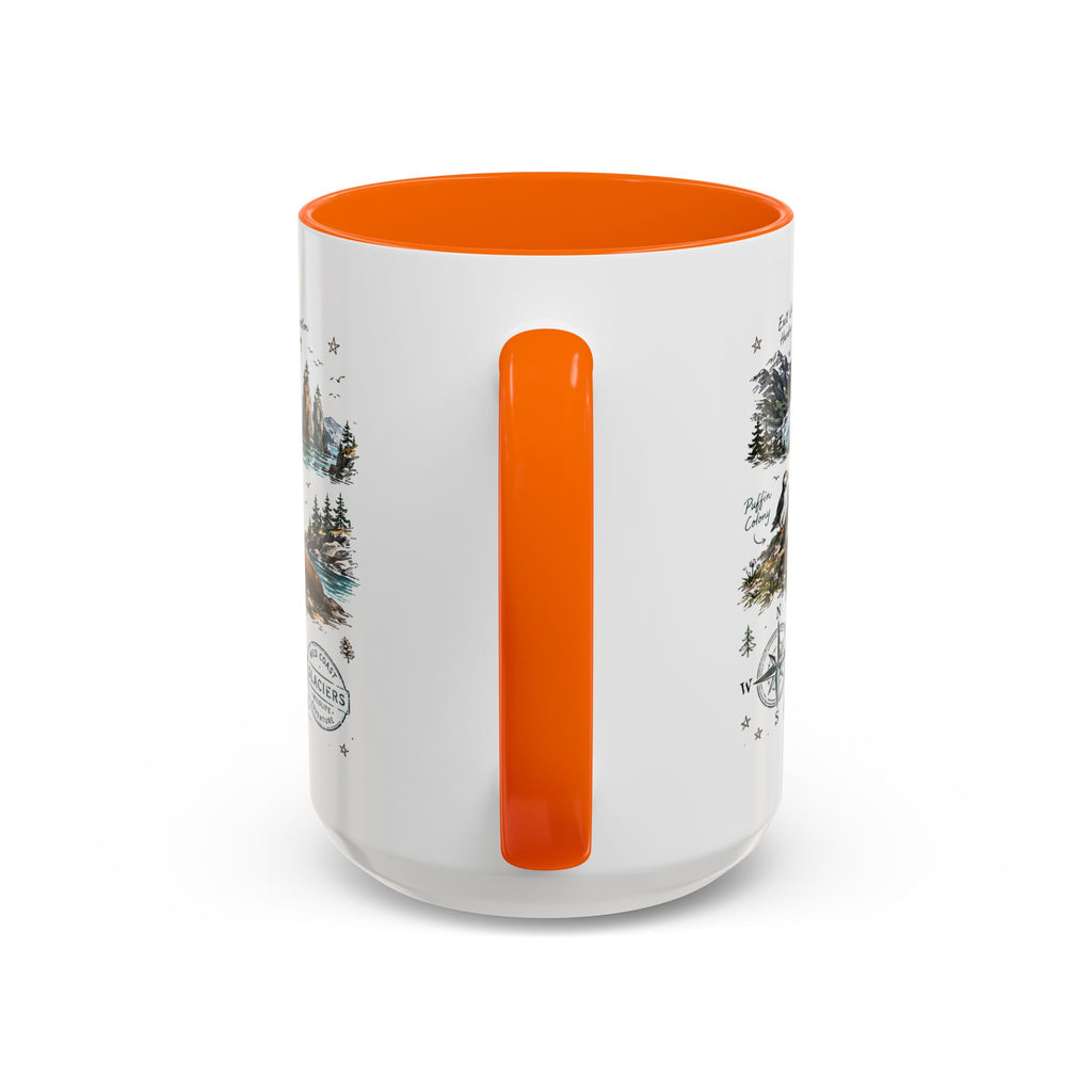 Kenai Fjords National Park Coffee Mug | Alaska Coastal Wildlife Hiking Gift | Accent Color Ceramic 11oz 15oz