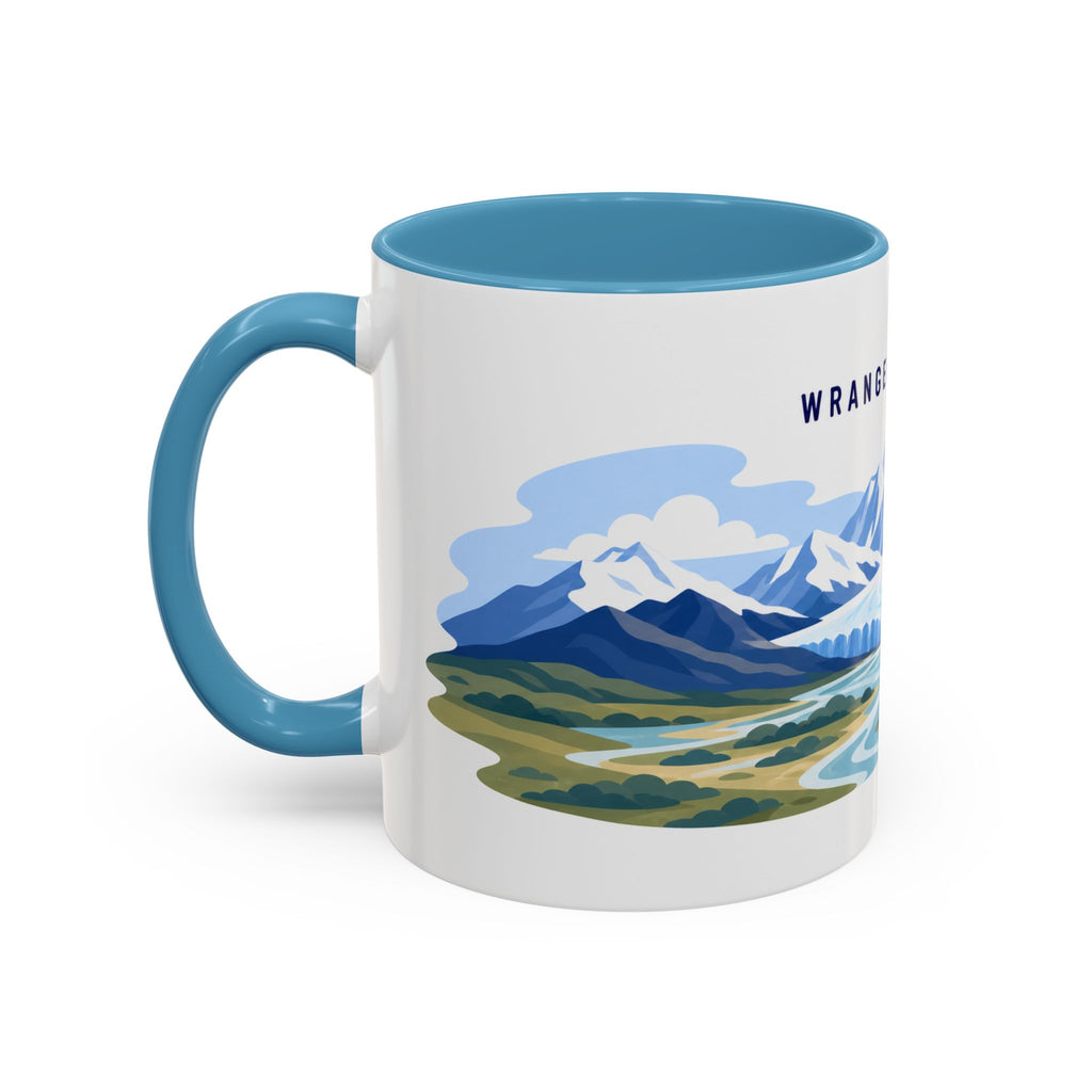 Wrangell-St. Elias National Park Coffee Mug | Solid Color Block Park Souvenir | 11oz 15oz Accent Mug