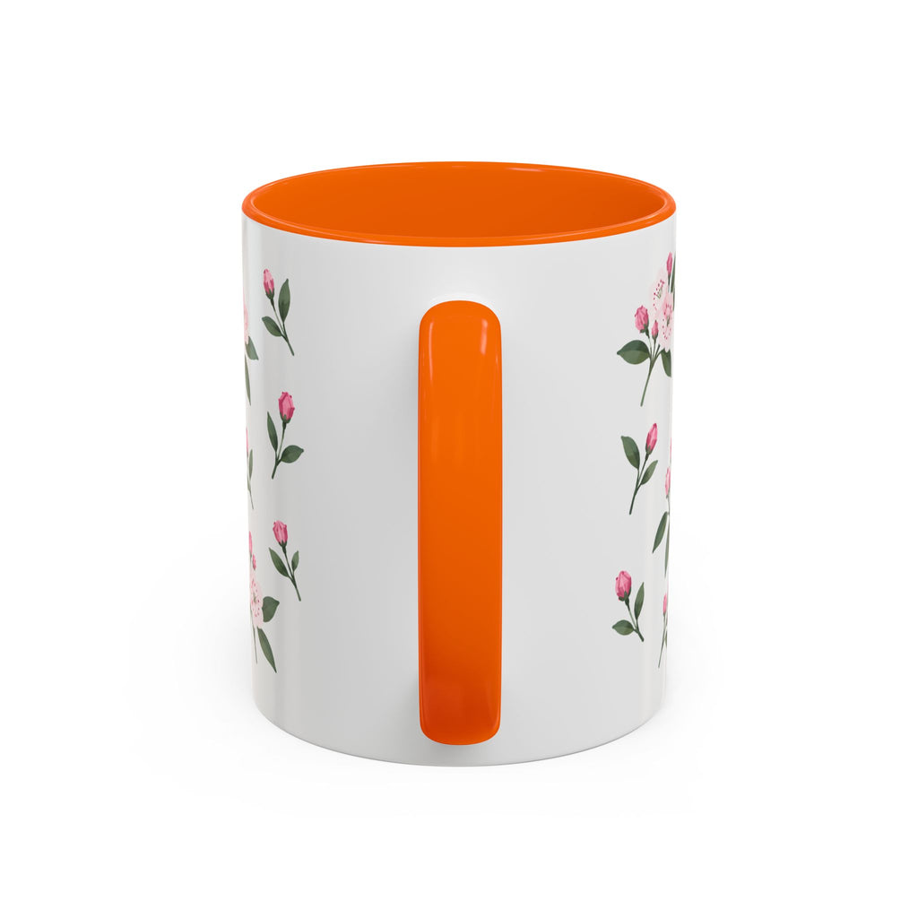 Connecticut Mountain Laurel Mug, State Flower Floral Coffee Cup, 11oz Botanical Gift