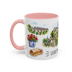 Luxembourg City Illustrated Travel Mug | City Souvenir Accent Coffee Mug | 11oz 15oz Ceramic Cup