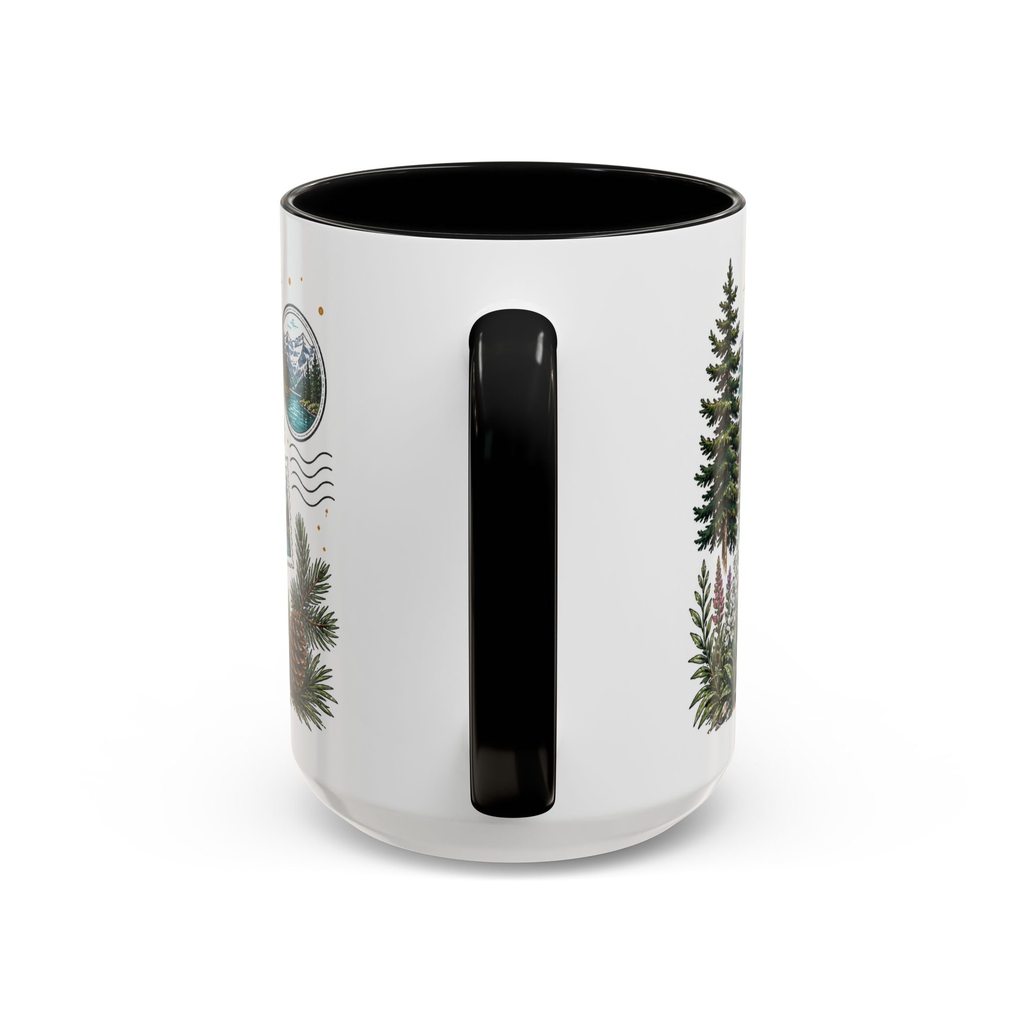 Banff Lake Louise Coffee Mug | Travel Destination Souvenir Gift | Accent Color Ceramic 11oz 15oz