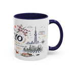 Tokyo Coffee Mug | Japan Souvenir Travel Gift | Accent Color Ceramic 11oz 15oz