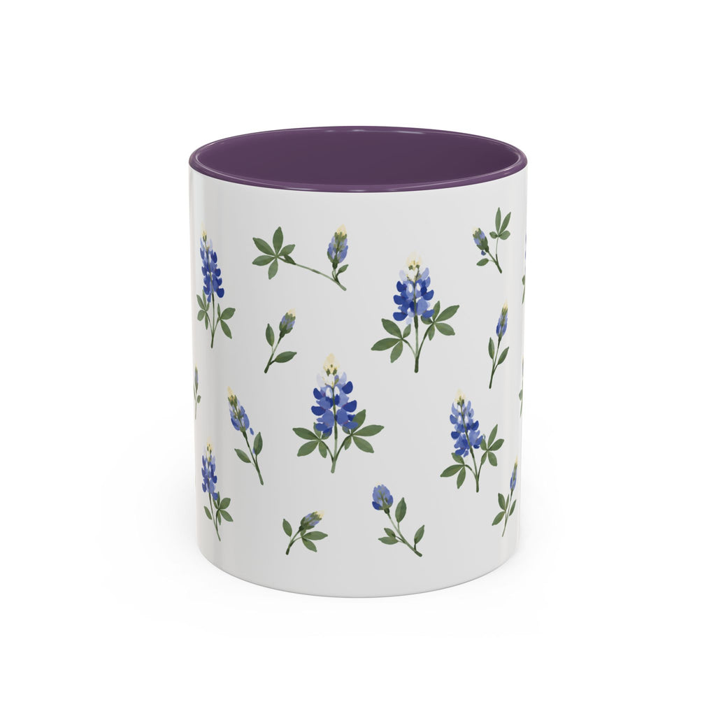 Texas Bluebonnet Mug, State Flower Floral Coffee Cup, 11oz Botanical Gift