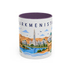 Turkmenistan Coffee Mug | Travel Souvenir Accent Mug | Place Gift Ceramic Cup 11oz 15oz