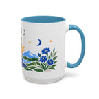 Virgo Zodiac Coffee Mug | Maiden and Wheat Design | Astrology Birthday Gift | 11 oz 15 oz Ceramic Accent Mug