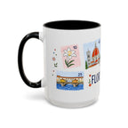 Florence Coffee Mug | Postage Stamp Collage Mug | Travel Souvenir Accent Cup 11oz 15oz