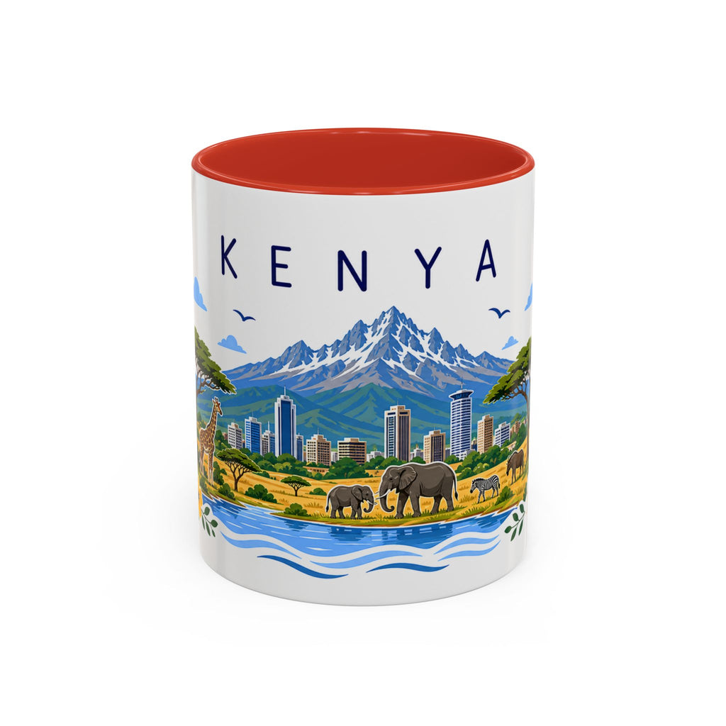 Kenya Coffee Mug | Travel Souvenir Accent Mug | Place Gift Ceramic Cup 11oz 15oz