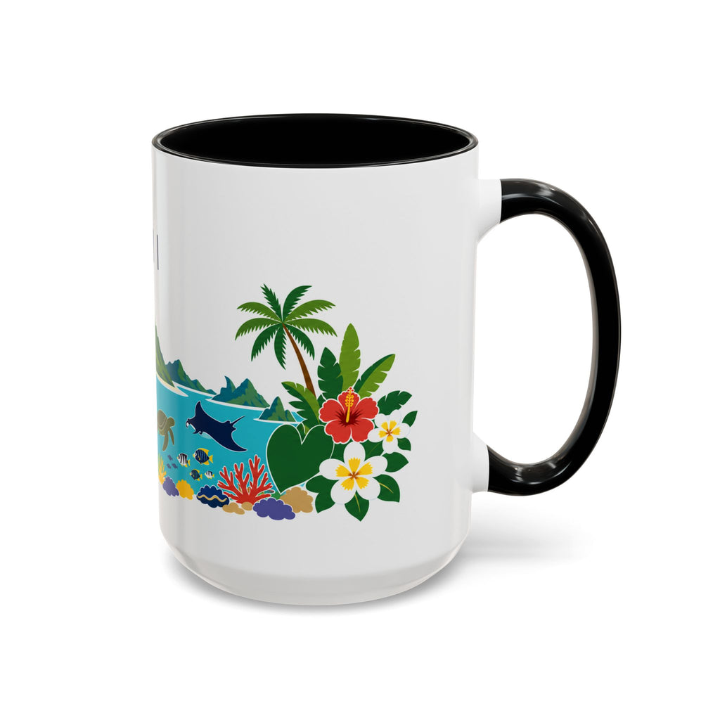 Fiji Coffee Mug | Travel Destination Souvenir Gift | Accent Color Ceramic 11oz 15oz