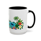 Fiji Coffee Mug | Travel Destination Souvenir Gift | Accent Color Ceramic 11oz 15oz