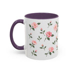 New York Rose Mug, State Flower Floral Coffee Cup, 11oz Botanical Gift