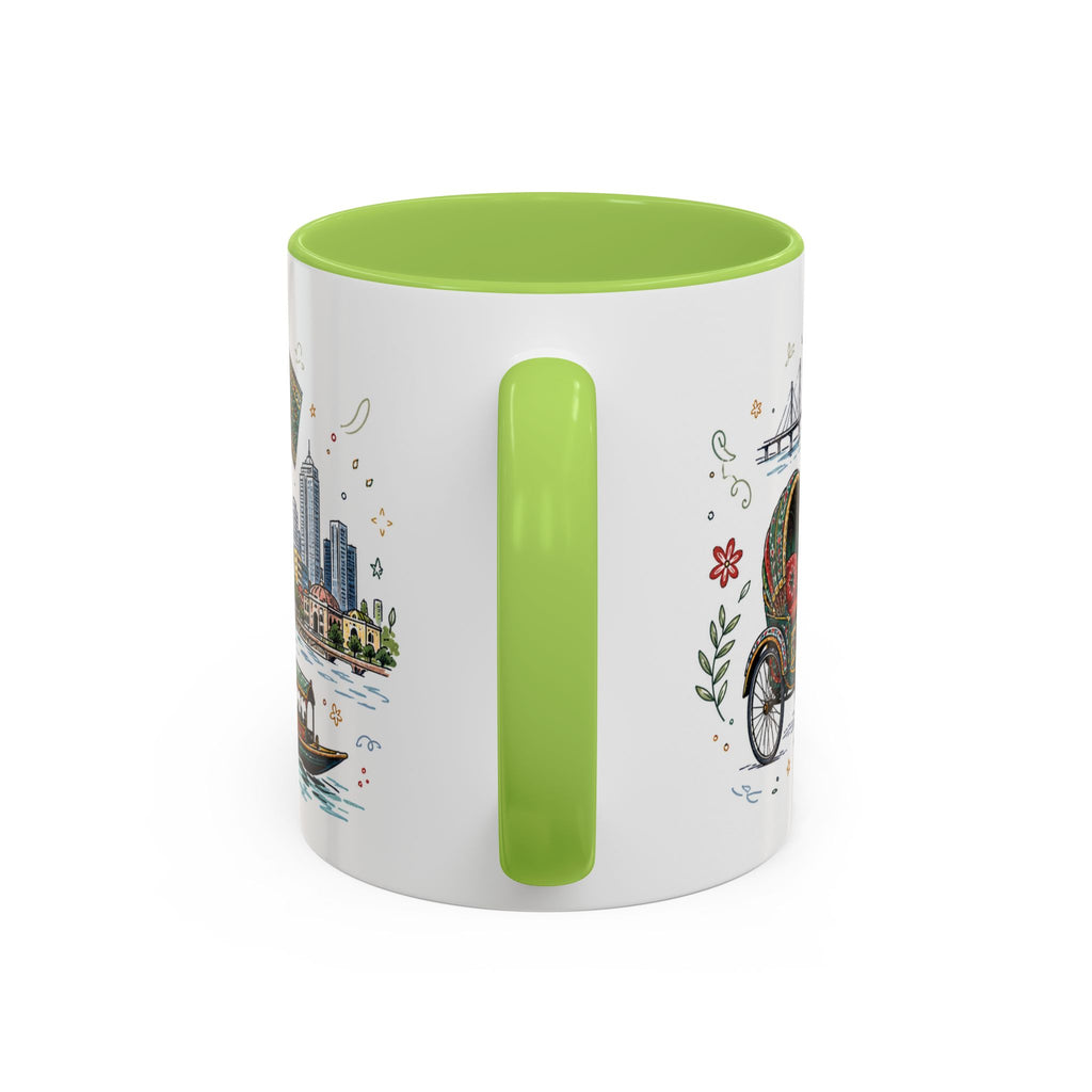 Dhaka Coffee Mug | Bangladesh Souvenir Travel Gift | Accent Color Ceramic 11oz 15oz