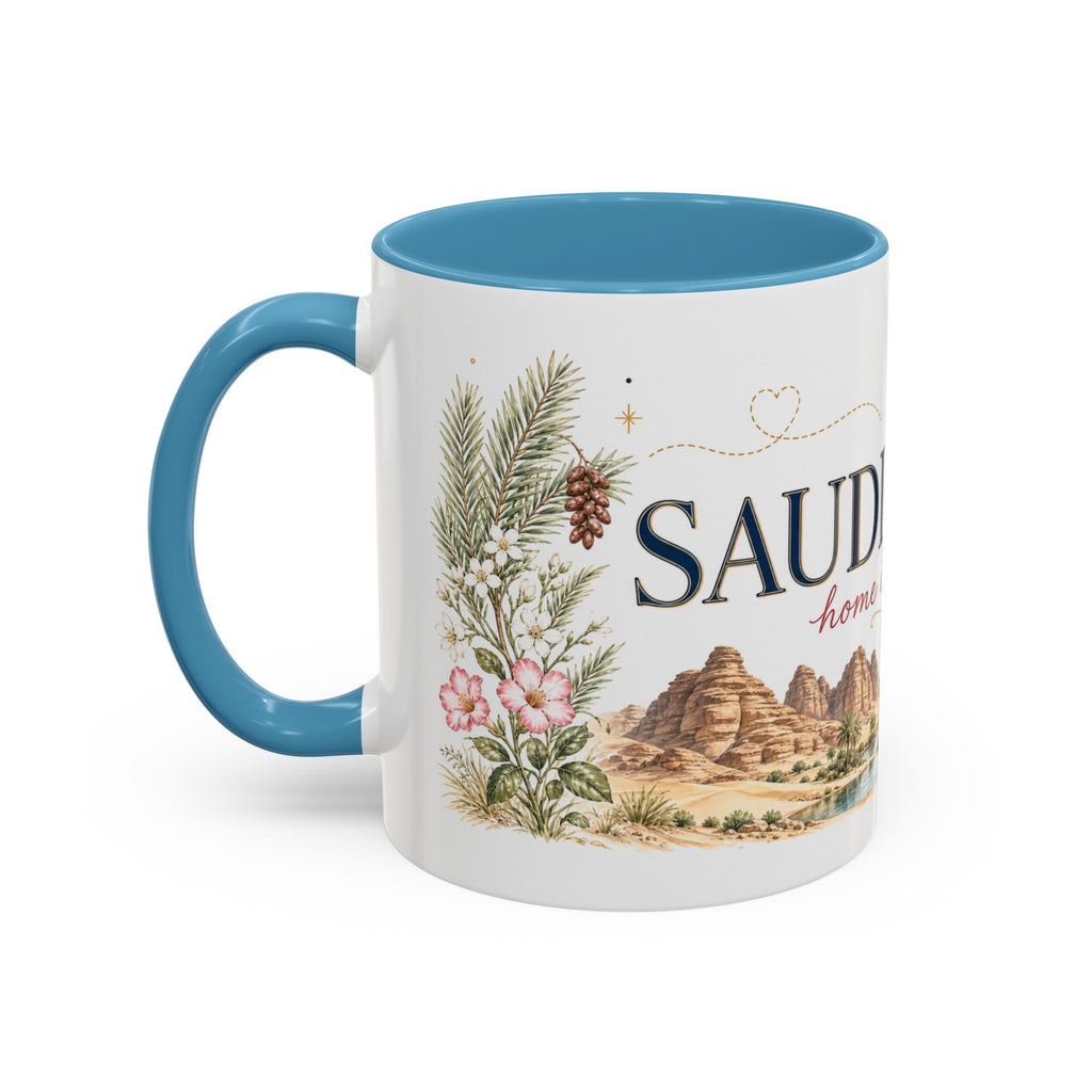 Saudi Arabia Home Country Mug | Moving Away Gift | Long Distance Friendship | 11 oz 15 oz Accent Mug