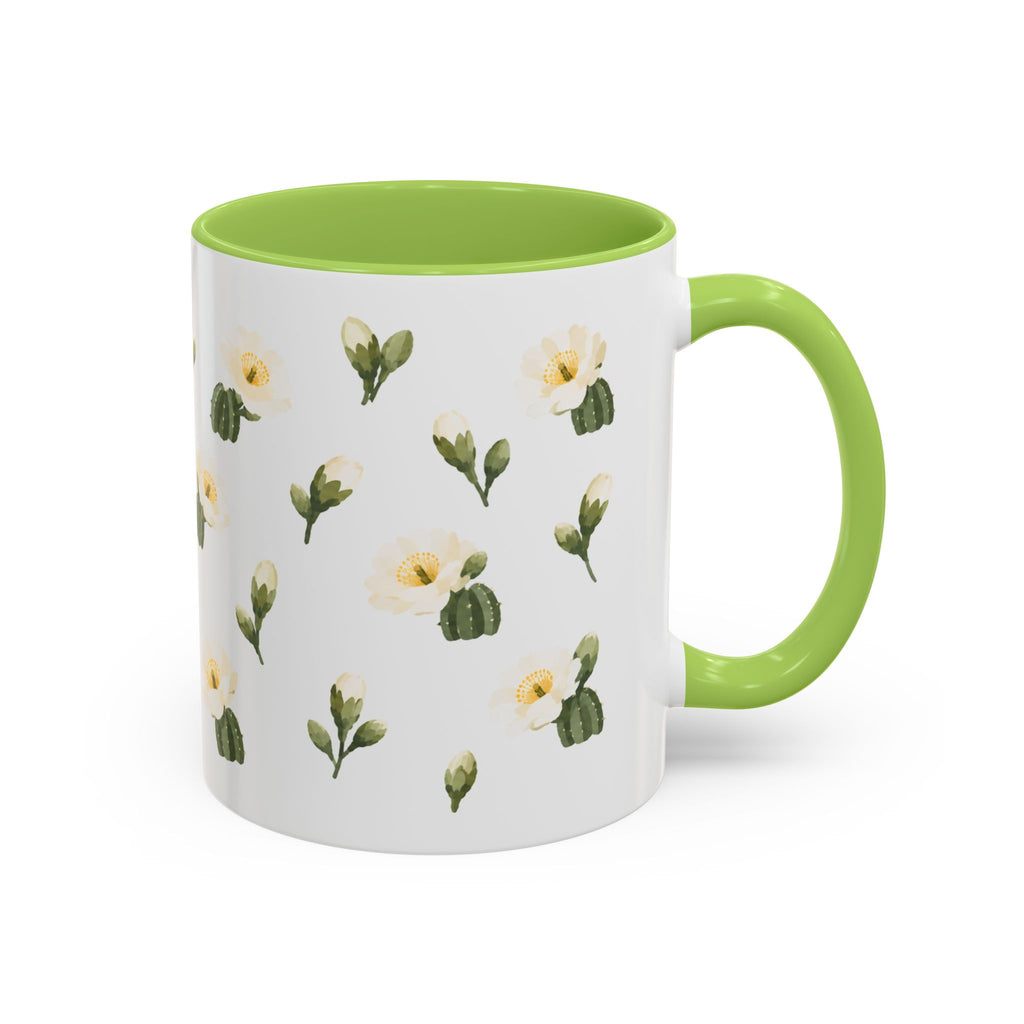 Arizona Saguaro cactus blossom Mug, State Flower Floral Coffee Cup, 11oz Botanical Gift