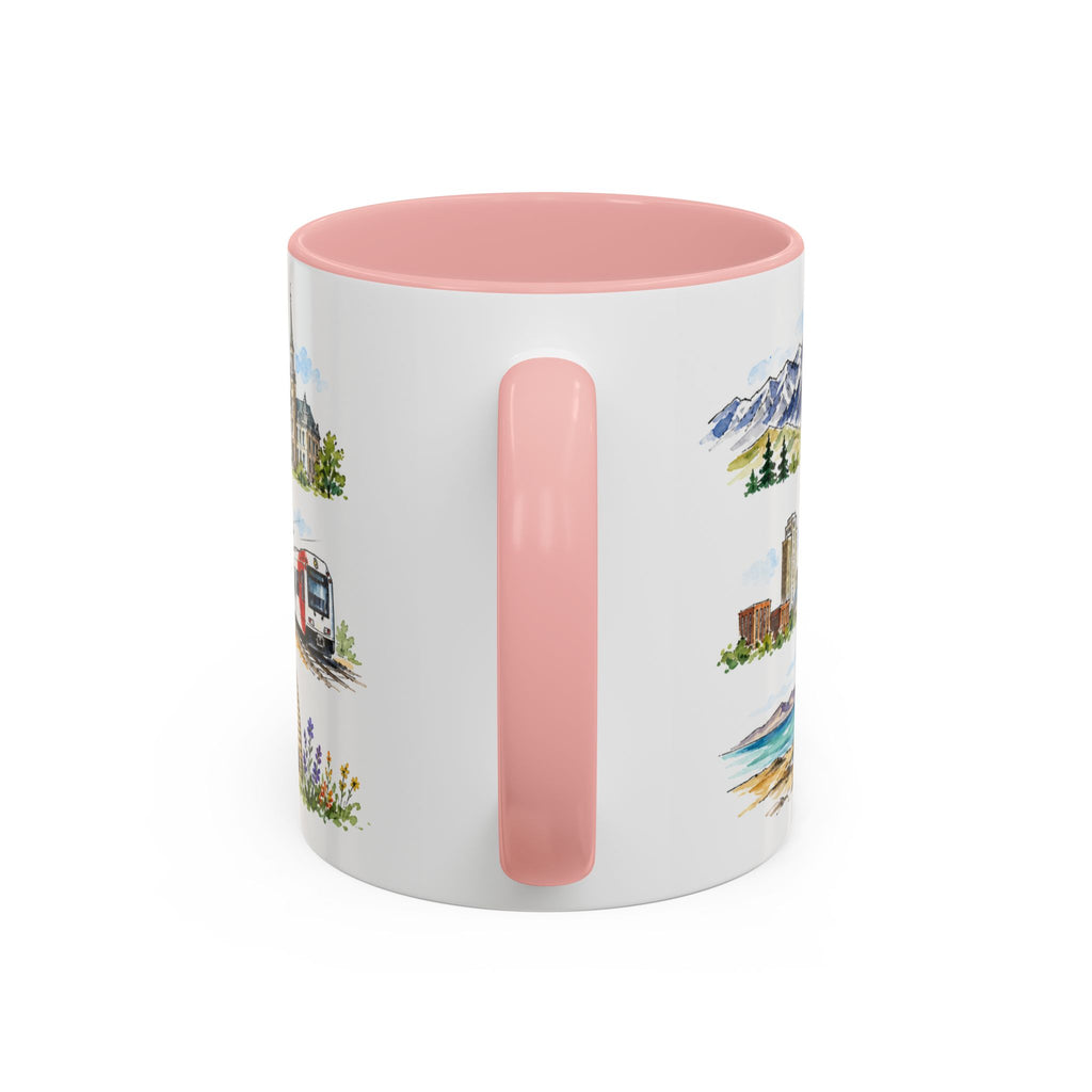 Salt Lake City Illustrated Travel Mug | City Souvenir Accent Coffee Mug | 11oz 15oz Ceramic Cup