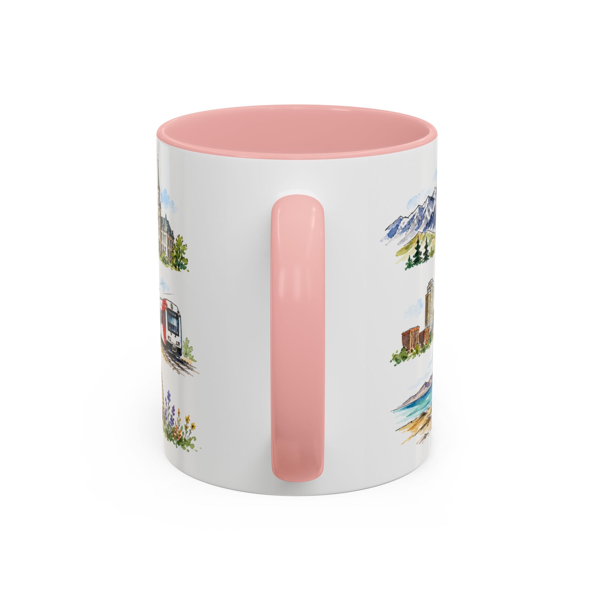 Salt Lake City Illustrated Travel Mug | City Souvenir Accent Coffee Mug | 11oz 15oz Ceramic Cup