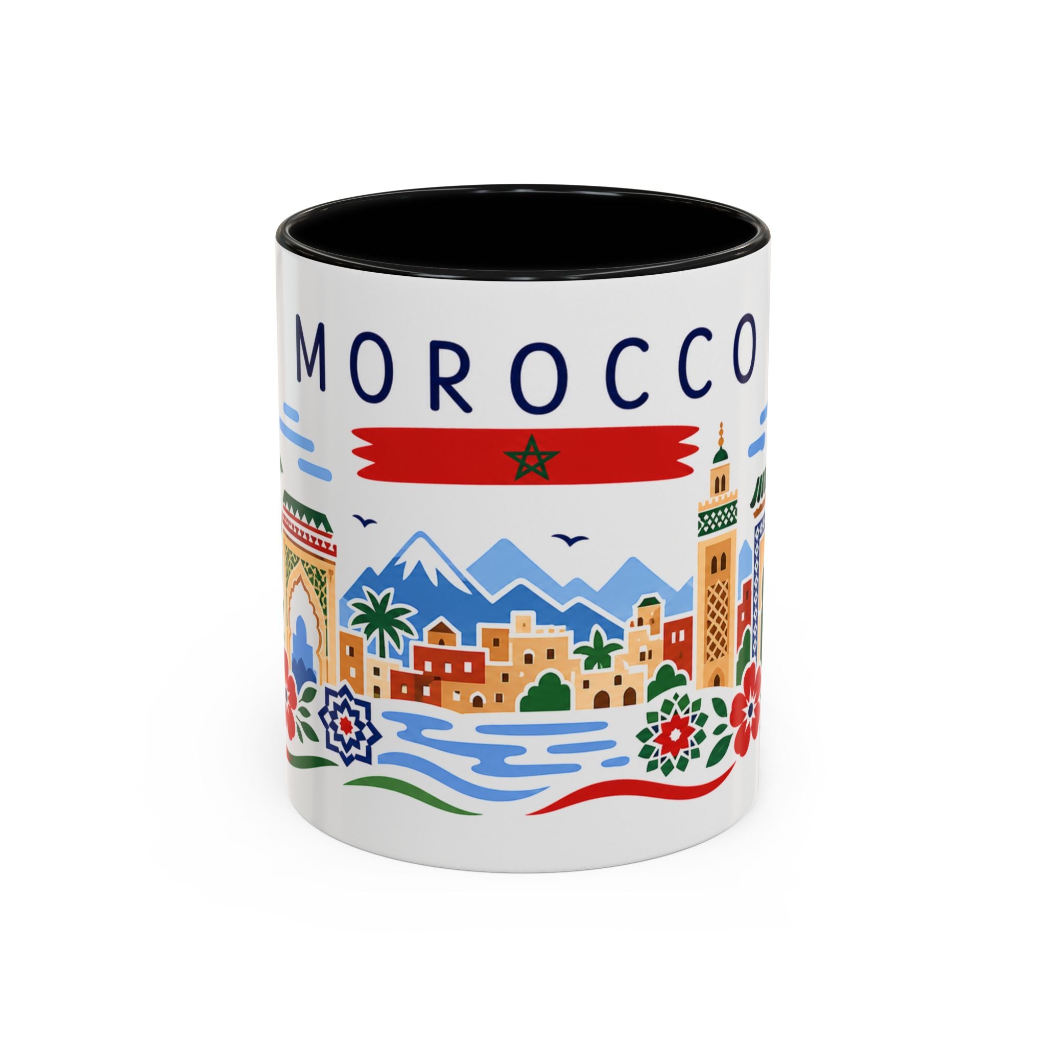 Morocco Coffee Mug | Travel Souvenir Accent Mug | Country Gift Ceramic Cup 11oz 15oz