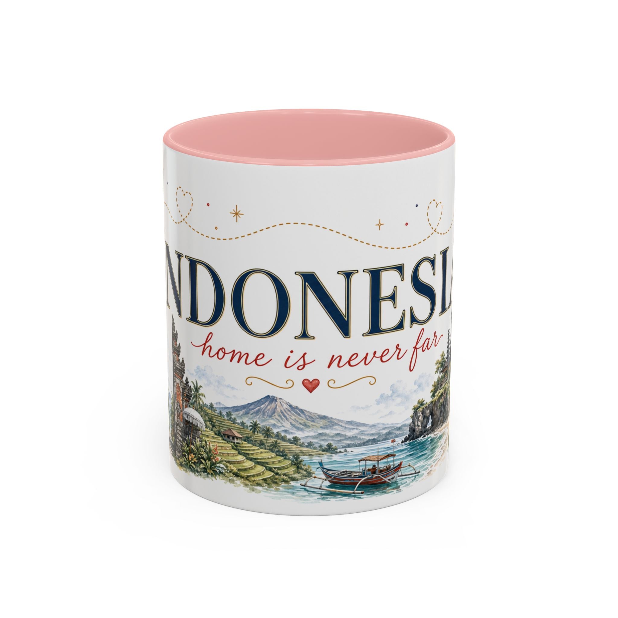 Indonesia Home Country Mug | Moving Away Gift | Long Distance Friendship | 11 oz 15 oz Accent Mug
