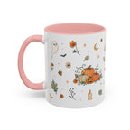 Floral Pumpkin Halloween Mug | Friendly Ghost Watercolor Gift | Accent Cup 11oz 15oz