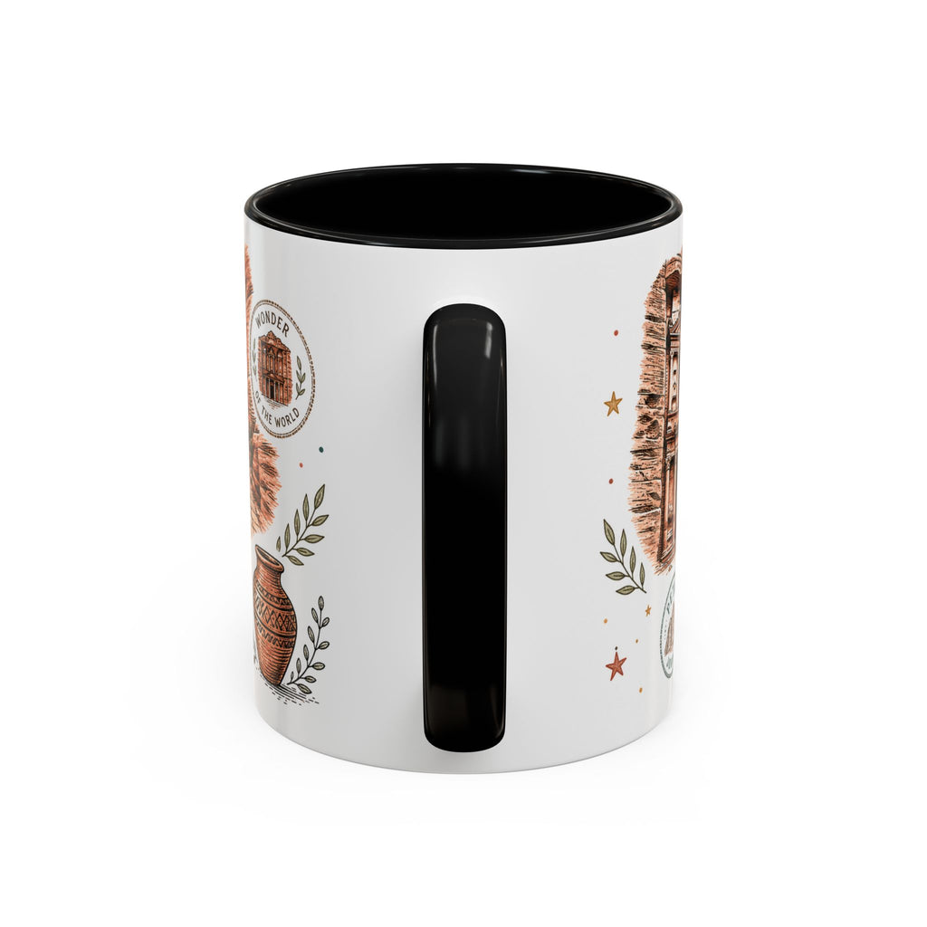 Petra Coffee Mug | Travel Destination Souvenir Gift | Accent Color Ceramic 11oz 15oz