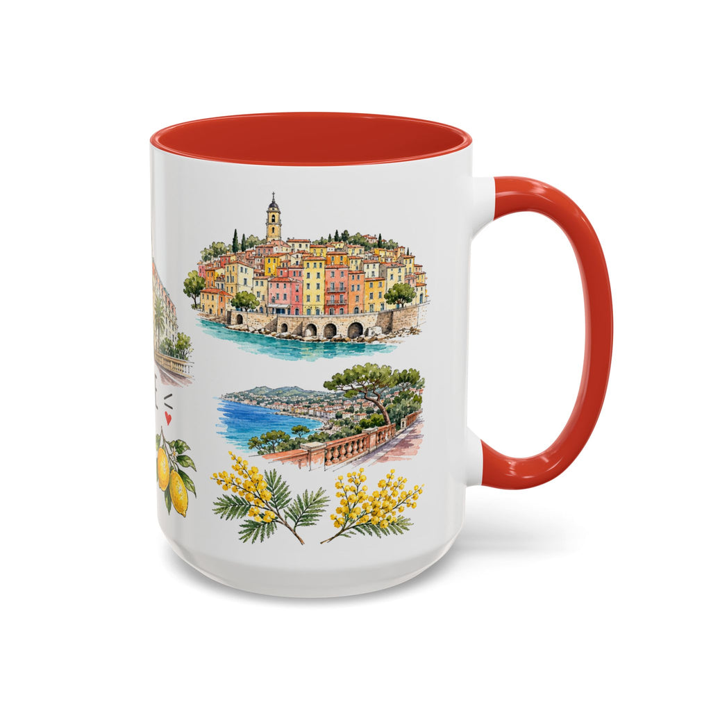 Nice Illustrated Travel Mug | City Souvenir Accent Coffee Mug | 11oz 15oz Ceramic Cup