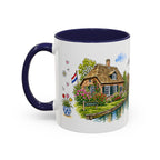 Giethoorn Illustrated Travel Mug | Netherlands Souvenir Accent Coffee Mug | 11oz 15oz Ceramic Cup