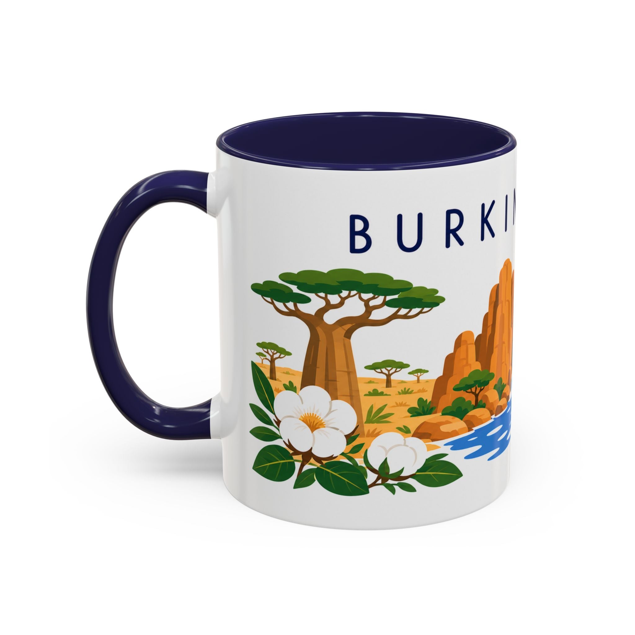 Burkina Faso Coffee Mug | Travel Souvenir Accent Mug | Country Gift Ceramic Cup 11oz 15oz