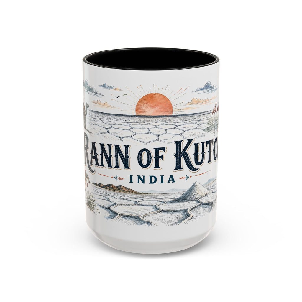 Rann of Kutch Mug, India Travel Souvenir, Bucket List Gift, Accent Ceramic Coffee Mug 11oz 15oz