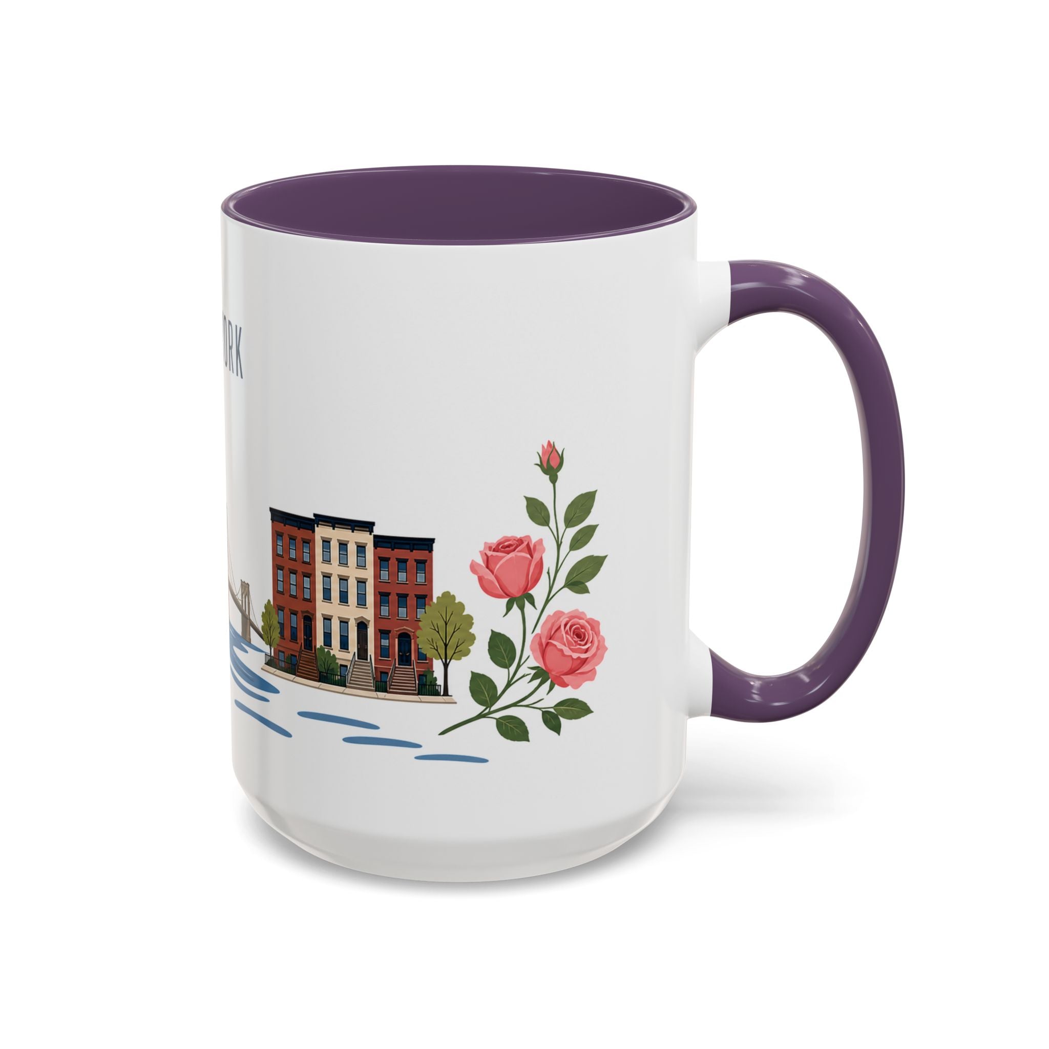New York Coffee Mug | United States Travel Souvenir | Porcelain Decal City Gift | 11oz 15oz Accent Mug