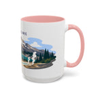 Lassen Volcanic National Park Coffee Mug | Solid Color Block Park Souvenir | 11oz 15oz Accent Mug