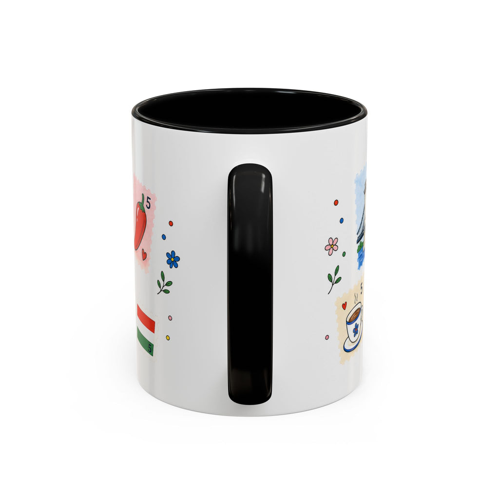Budapest Coffee Mug | Postage Stamp Collage Mug | Travel Souvenir Accent Cup 11oz 15oz