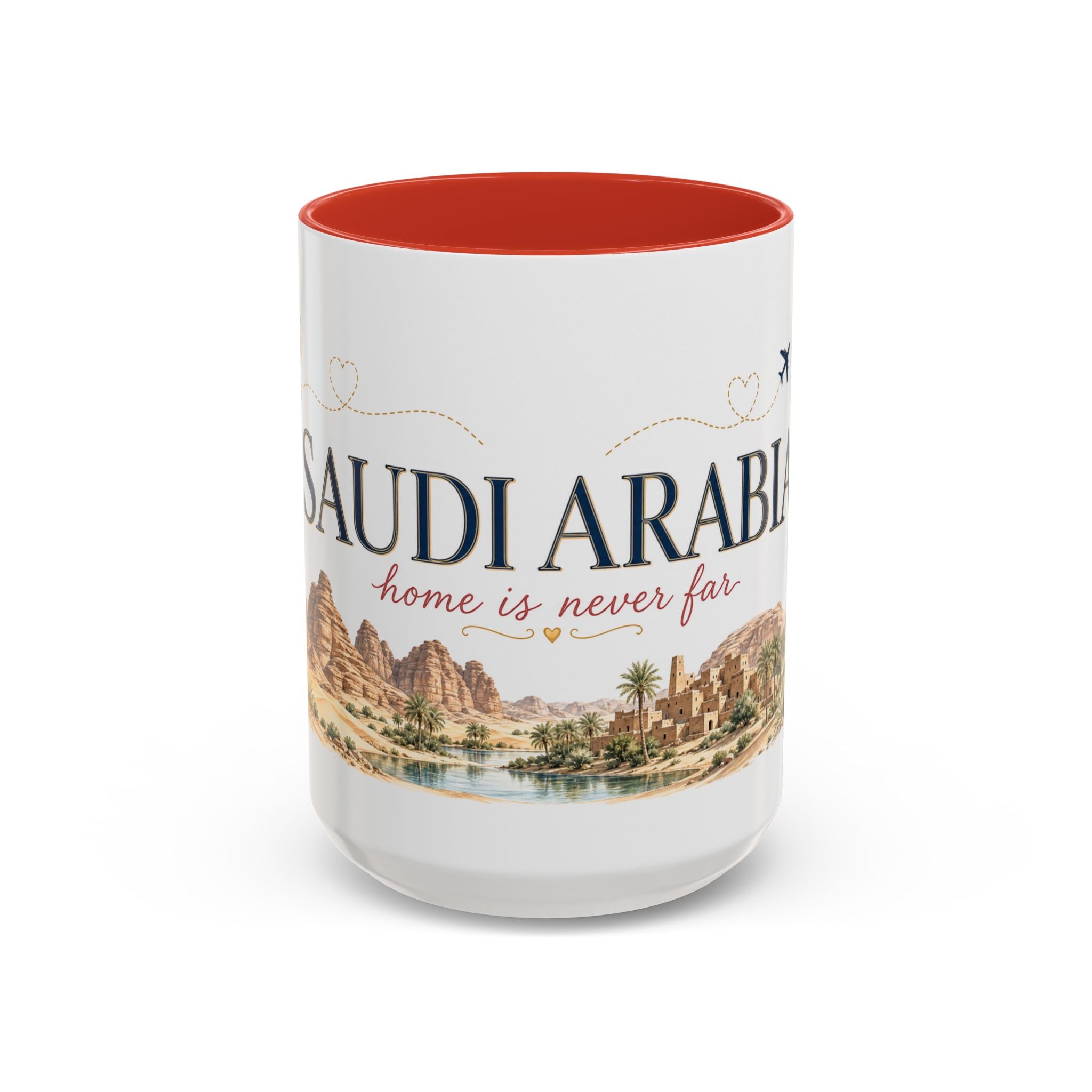 Saudi Arabia Home Country Mug | Moving Away Gift | Long Distance Friendship | 11 oz 15 oz Accent Mug