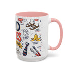 Dad Jokes Sorry Not Sorry Coffee Mug | Father's Day Gift for Dad | Accent Color Ceramic 11oz 15oz