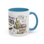 Saguaro National Park Coffee Mug | Arizona Desert Cactus Sunset Gift | Accent Color Ceramic 11oz 15oz