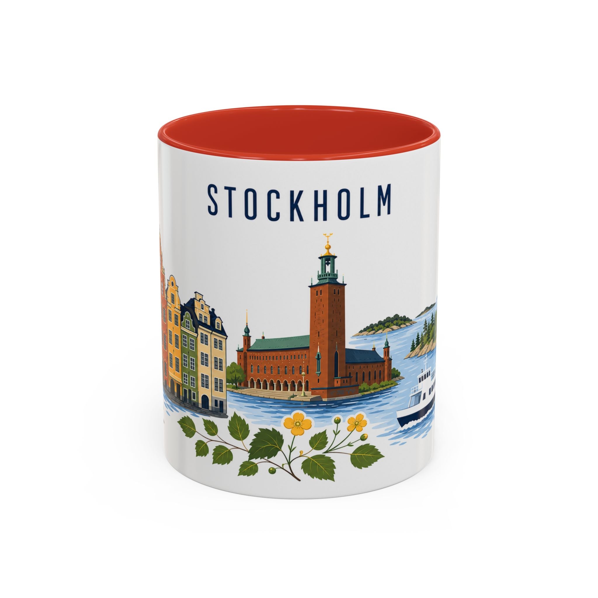 Stockholm Coffee Mug | Sweden Travel Souvenir | Porcelain Decal City Gift | 11oz 15oz Accent Mug