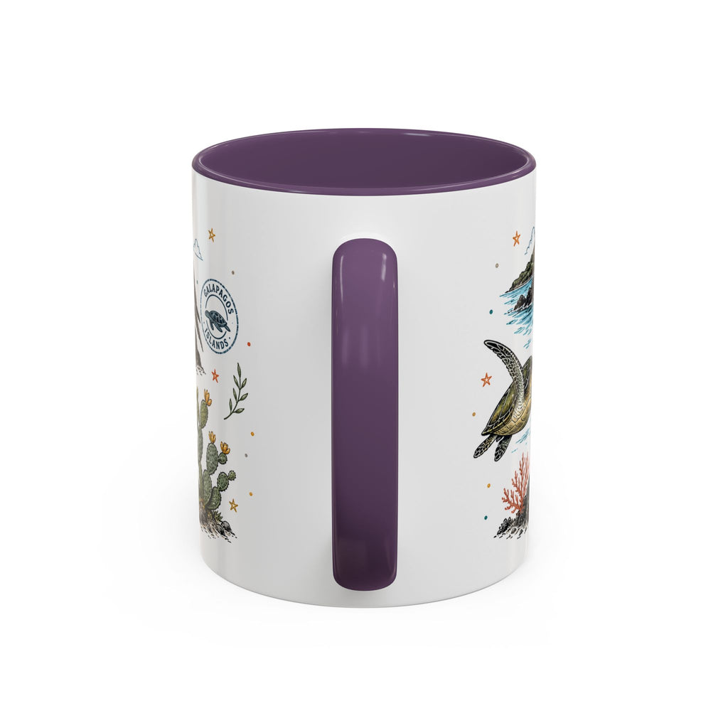 Galapagos Islands Coffee Mug | Travel Destination Souvenir Gift | Accent Color Ceramic 11oz 15oz